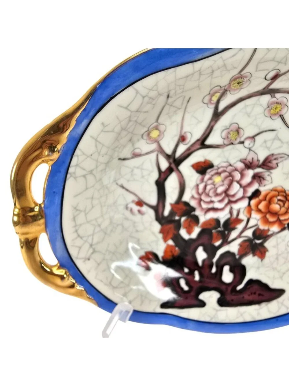 Noritake Morimura Oval Plate Hand Painted Porcelain Tray Floral Design JE296